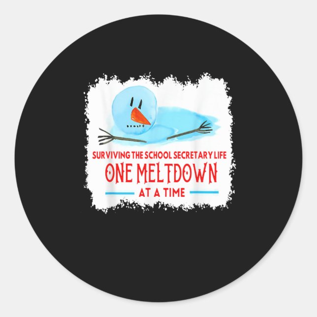 Adesivo Surviving The School Secretary Life Snowman Christ (Frente)