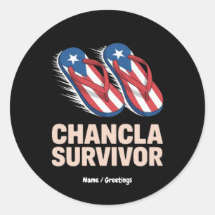 Adesivo Survivor Chancla Funny Porto Rico Piada Presente
