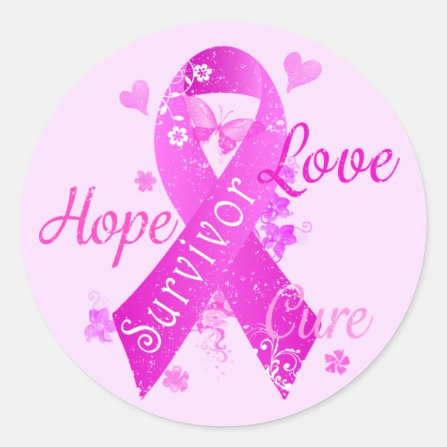 Adesivo Survivor Love Hope Cure (Frente)