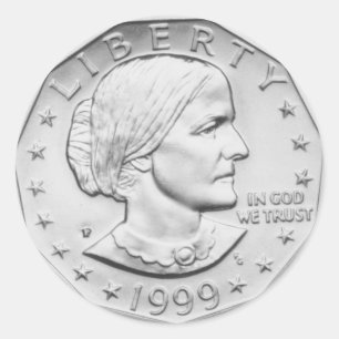 Adesivo Susan B. Moeda de Anthony Dollar