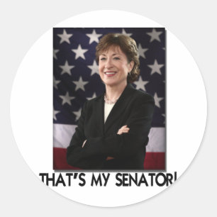 Adesivo Susan Collins, de que é meu senador!