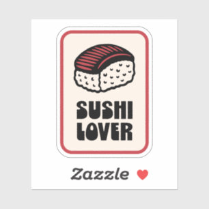Adesivo Sushi amante nigiri retro estético