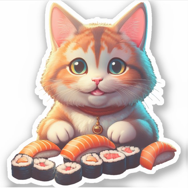 Adesivo Sushi Cat (Frente)