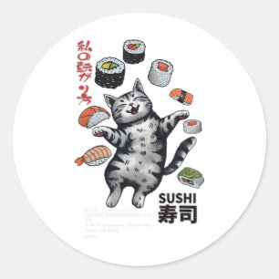 Adesivo Sushi Cat Harajuku Tokyo Japan Cat Caf