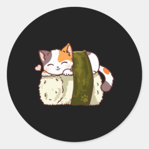 Adesivo Sushi Cat Kawaii Anime Neko Japonês