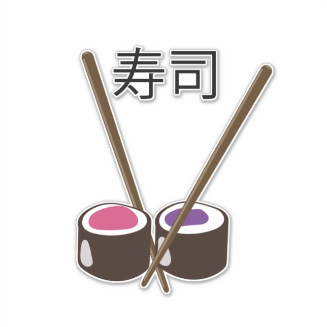 Adesivo Sushi Chopsticks Japoneses (Frente)