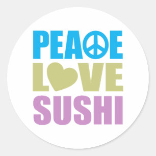 Adesivo Sushi do amor da paz