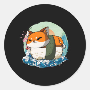 Adesivo Sushi Fox Excelente Japonês Wave Kanagawa