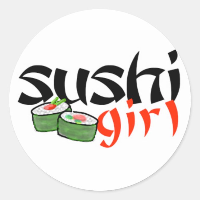 Adesivo Sushi Girl stickers (Frente)