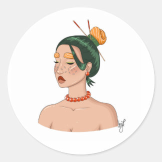 Adesivo Sushi Lady Sticker