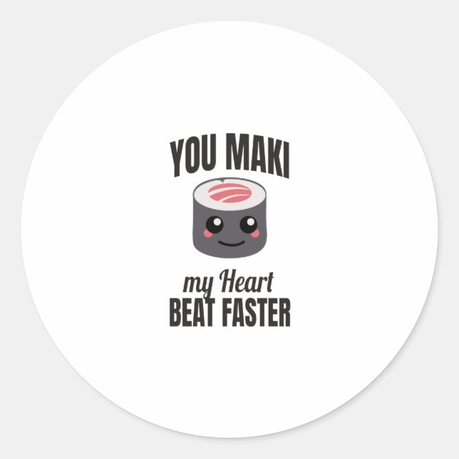 Adesivo Sushi Maki | Ideia do presente do Cozinhar japonês (Frente)