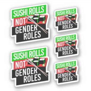 Adesivo Sushi não cumpre papéis de gênero