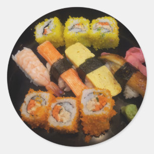 Adesivo Sushi Raw Comida Japonesa Refeição Deliciosa