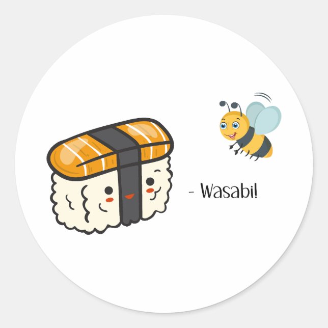 Adesivo Sushi Wasabi Bee (Frente)