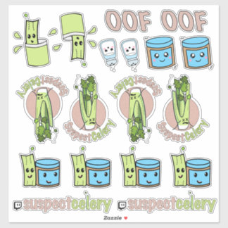 Adesivo SuspeitoCelery™ Emotes OOF Manteiga de amendoim + 