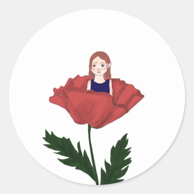 Adesivo Süßer Sticker - Blume - Mädchen - Basteln (Frente)