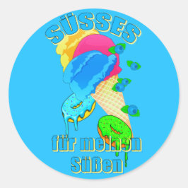 Adesivo SÜSSES für meinen Süßen Eis Donut Blaubeeren