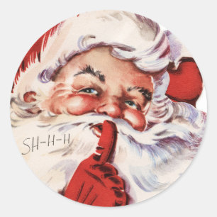 Adesivo Sussurro de Papai Noel do vintage