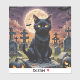 Adesivo Sussurros da Hora das Bruxas - Gato Negro