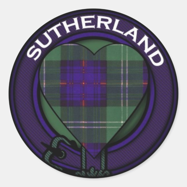 Adesivo Sutherland Heart Tartan design (Frente)