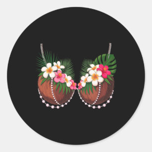 Adesivo Sutiã de Coco de Verão Engraçado Fantasia de Hallo
