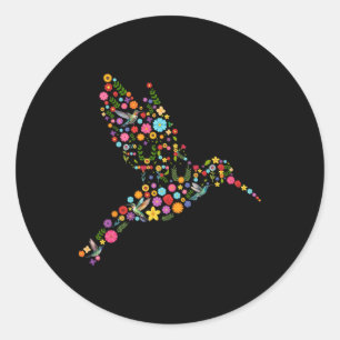 Adesivo Sutil Anti Trump Floral Hummingbird Mensagem Ocult