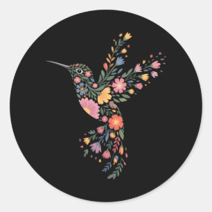 Adesivo Sutil Anti Trump Floral Hummingbird Mensagem Ocult