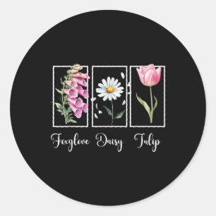 Adesivo Sutil Anti-Trump Floral Resiste Protesto Foxglove 
