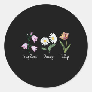 Adesivo Sutil Floral Anti Trump Digitalis Margarida Tulipa