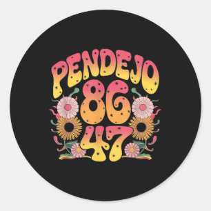 Adesivo Sutil Groovy Retro Pendejo Floral Anti-Trump 8647