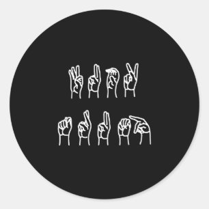 Adesivo Sutil Linguagem de Sinais Anti-Trump Asl