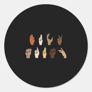 Adesivo Sutil Linguagem de Sinais Anti-Trump Blm Asl