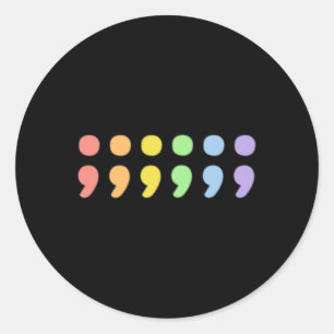 Adesivo Sutil Prim Mental Health Semicolon Lgbtqia+ Lgbt