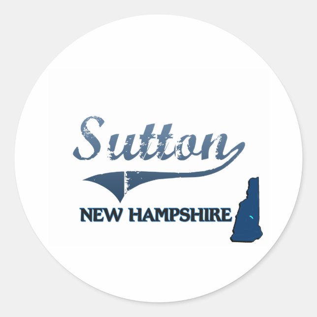 Adesivo Sutton New Hampshire City Classic (Frente)