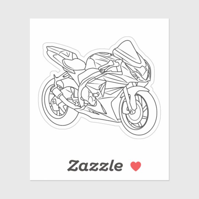 Adesivo Suzuki GSX-R Line art (Folha)