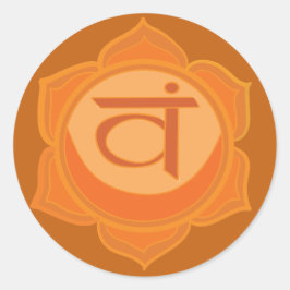 Adesivo Svadhisthana Chakra Classic Round Sticker, brilhan