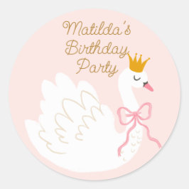 Adesivo Swan Princess Birthday