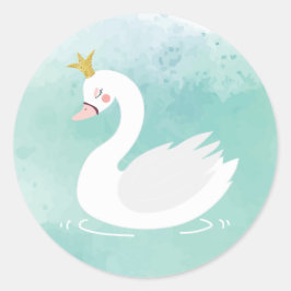 Adesivo Swan Princess Birthday Envelope Seals, Lago Swan