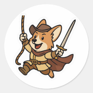 Adesivo Swashbuckler Corgi - Estilo e Palavra