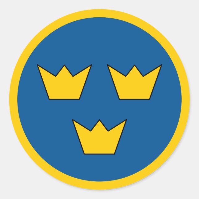 Adesivo Sweden country flag roundel round symbol army nati (Frente)