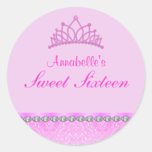 Adesivo Sweet16 Tiara Rosa
