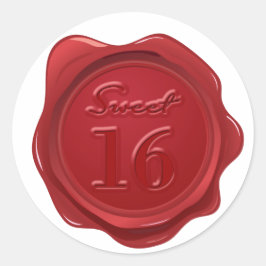 Adesivo Sweet 16 Birthday Faux Wax Seal