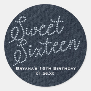 Adesivo Sweet 16 Dezesseis Diamante e Diamantes