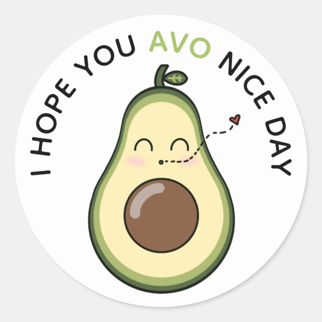 Adesivo Sweet Avocado Kiss (Frente)