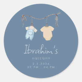 Adesivo Sweet Baby Boy Aqeeqah Favor Sticker