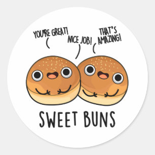 Adesivo Sweet Buns Funny Baking Pun