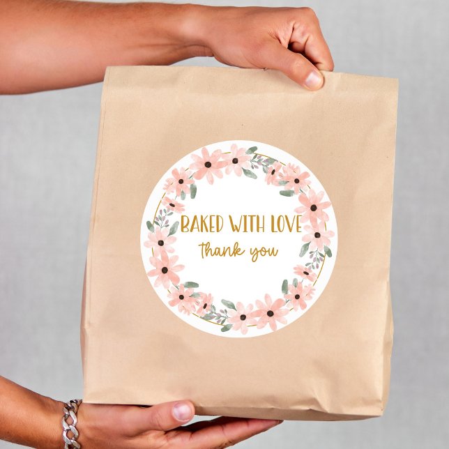 Adesivo Sweet Cake "Baked with love" Sticker (Criador carregado)