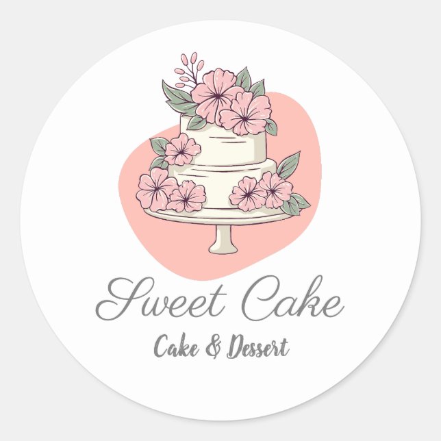 Adesivo Sweet Cake Bakery Cake & Dessert Logo (Frente)