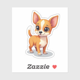 Adesivo Sweet Chihuahua, Peças Isométricas, Pequenas