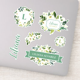 Adesivo Sweet Greenery Monograma Floral